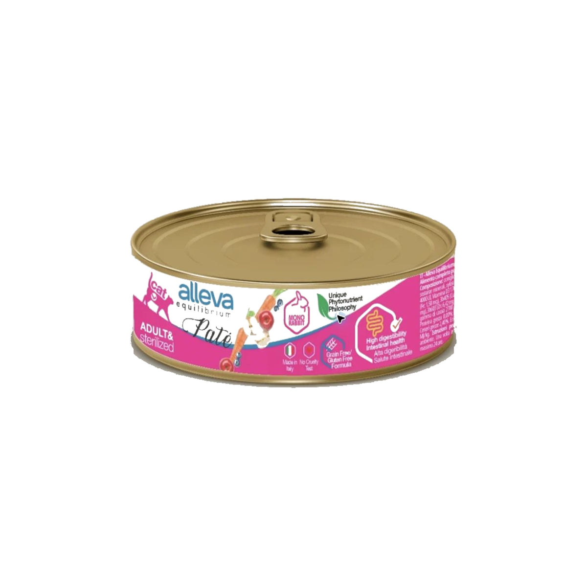 Alleva Equilibrium Cat WET PATE Sterilized Rabbit 85 g - 12 pezzi